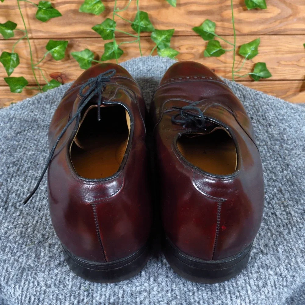 Johnston & Murphy Heritage Mens Oxford Dress Shoes Size 11 Burgundy Leather
